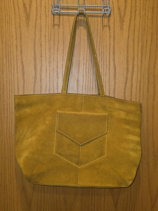Zara Handbags - Zara Mustard Yellow Suede Tote Shoulder Bag